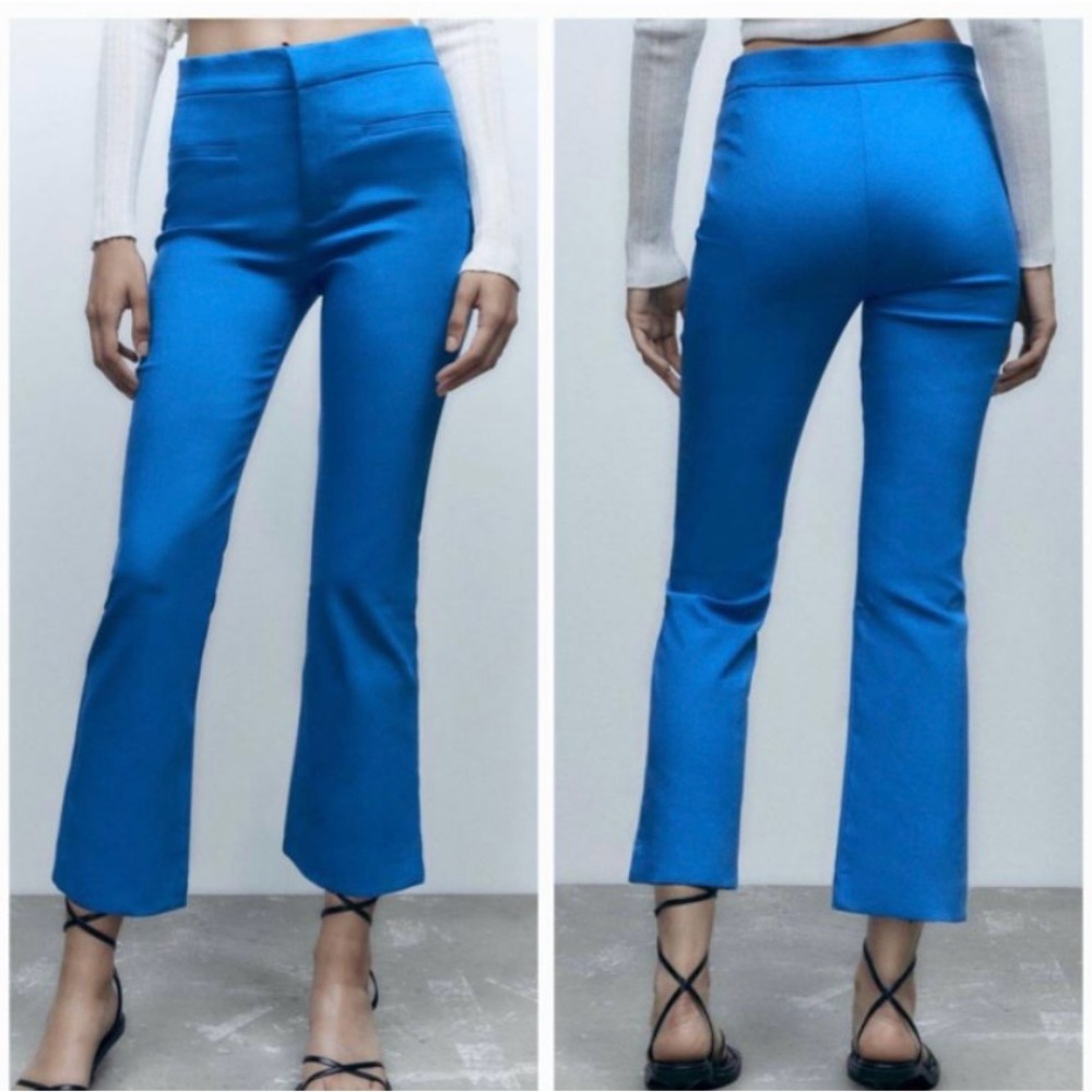 Zara Blue Women's cropped Pants size medium